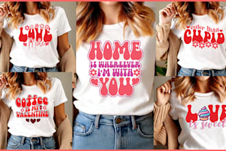 do valentine day and new year t shirt designs for you