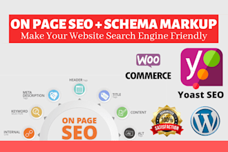 do wordpress onpage seo optimization with schema markup by yoast