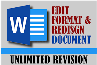 format, edit, and redesign ms word document
