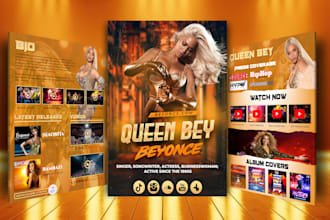 create stylish electronic press kit, media kit, epk