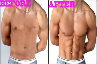 make your body six pack,slim,abs,muscle,reshape, photo edit