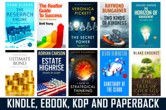 do a creative book cover, ebook cover or kindle book cover