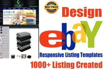 design professional, responsive ebay listing template, ebay templates