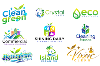 design a cleaning services business company website logo