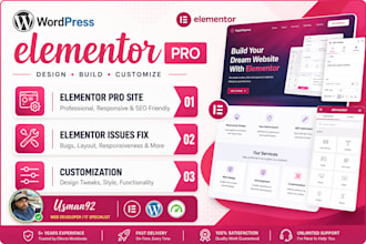 fix wordpress elementor bugs, errors, and layout issues