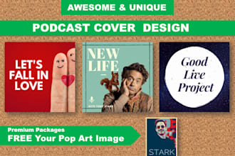 design awesome podcast cover for you