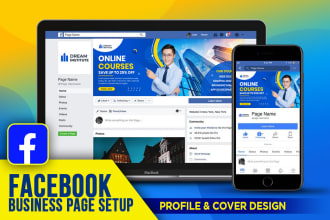 create facebook business page with cover, profile design