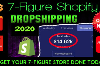 create professional shopify aliexpress dropshipping store