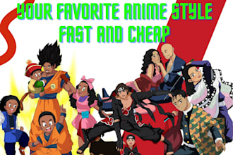 deliver high quality custom anime art fast and on time