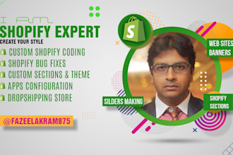 edit, fix, or update shopify store or website