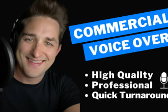record a pro voice over for your commercial or ad