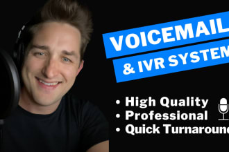 voice a pro voicemail greeting, phone system or IVR