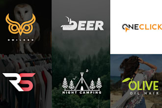do 3 custom modern minimalist logo