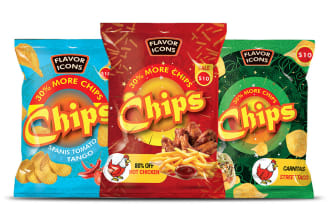 chips, chili, snack, coffee, meat, spice, stand up pouch bag label and packaging