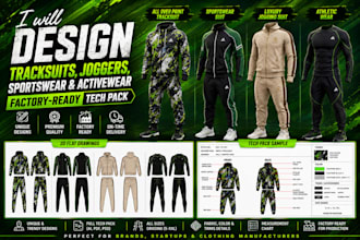 design luxury premium sportswear active wear tracksuit tech pack