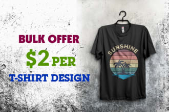do awesome super trendy custom t shirt design