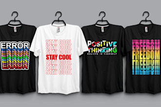 do awesome custom typography t shirt design for you