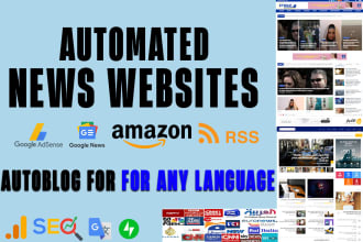 create an automated news website, autoblog on wordpress for passive income