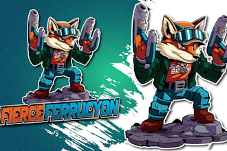 design mascot logo for esports, business, cartoon