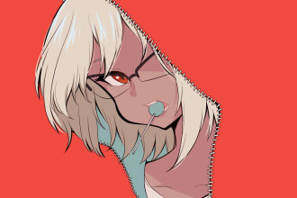 draw avatar twitch profile picture in this style portrait