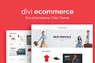 design divi theme landing pages and woocommerce shop