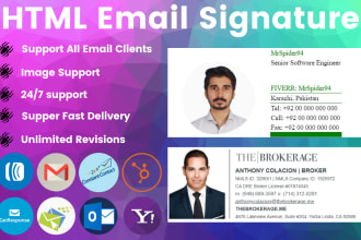 design professional HTML email signature