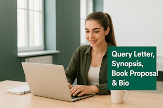 write query letter, synopsis, author bio, book proposal or blurb