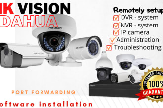 setup your cctv system dvr, nvr and security camera remotely