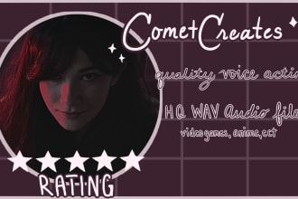 professionally voice any female or young boy characters