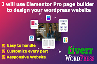 design wordpress website using elementor pro within 24 hrs