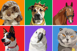 draw your dog cat or any pet into cartoon in 24 hours