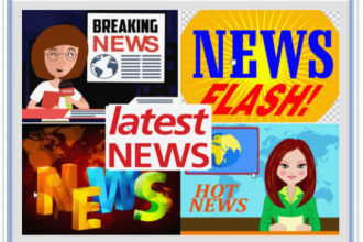 write journalistic news articles for news blog, google news or any news project