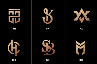 design minimal luxury monogram