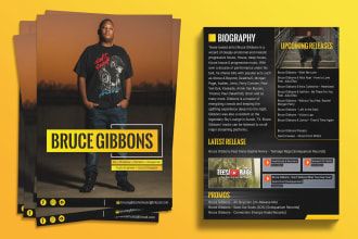 design clickable dj artist press kit, media kit, epk, flyer, pitch