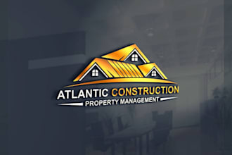 do professional roofing construction logo design