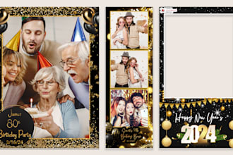 design custom photobooth overlay for your events