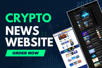 create full autopilot crypto news website for passive income