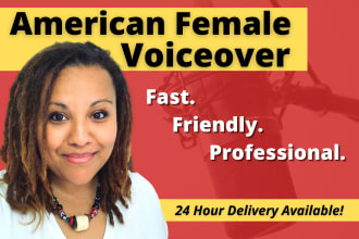 record an american english female voiceover