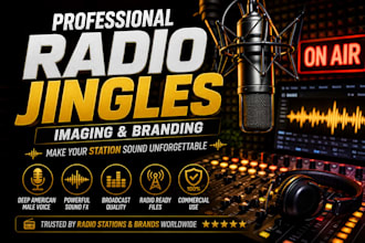 professional radio imaging, station sweepers and spoken jingles