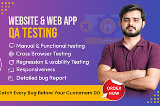 do your website QA testing and report bugs