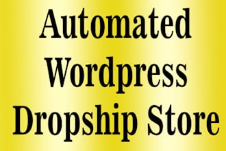 create automated wordpress dropship store