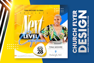 create an impeccable church flyer or postcard design