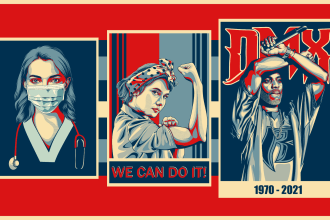 make cartoon pop art portrait into obama hope style