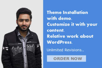 install wordpress exactly like the demo