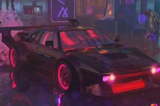 produce a synthwave track or remix