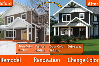 remodel house exterior, change house facade