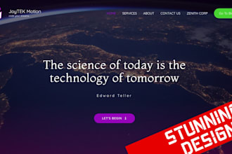 develop a stunning landing page in 24hrs