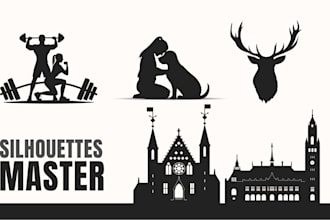 create a custom silhouettes for laser cutting, or digital all formats