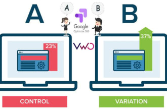 implement ab testing using google optimize, vwo