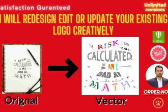 recreate your image to vector by manual tracing